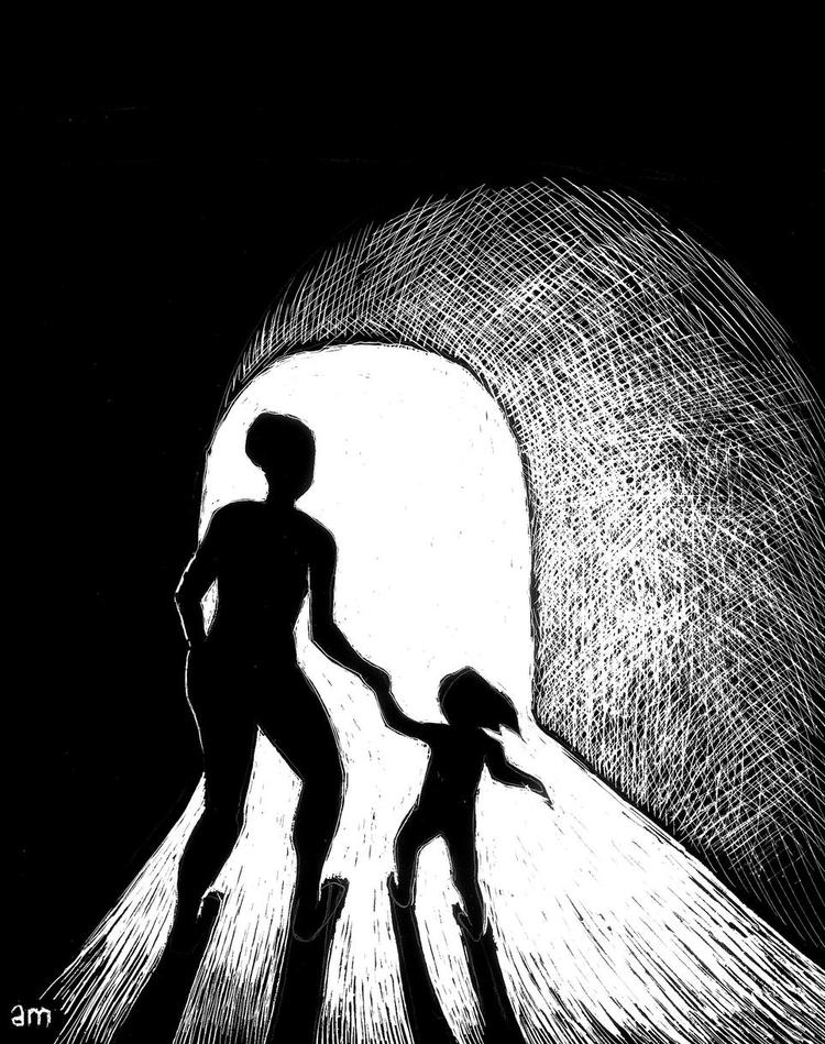 Tegning. Anne-Marie Steen Petersen 