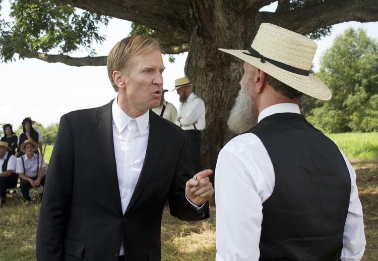 Skurk. Ulrich Thomsen spiller en ond lokalforbryder i serien 'Banshee'. 