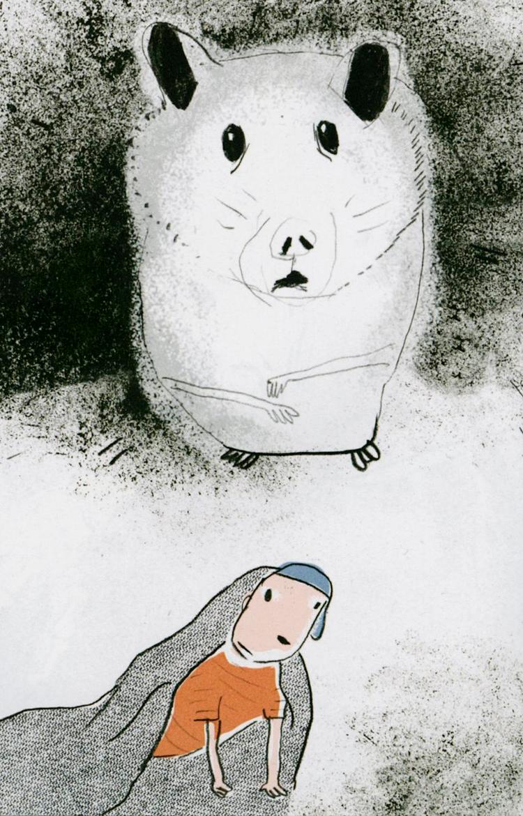 Pels. Husk din hamster. Ellers kan den hjemsøge dig igen og igen. Illustration: Hanne Kvist 