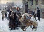 gaden. Erik Henningsens maleri 'Sat ud' fra 1892. Foto: Statens Museum for Kunst 