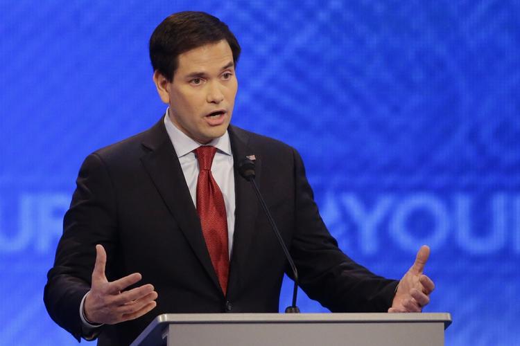 Favorit. Fokus var på Marco Rubio i aften - og det var ikke kun godt for Florida-senatoren. 