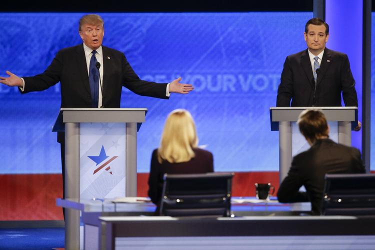 Konkurrenter. Donald Trump og Ted Cruz har ligget i infight de seneste par uger. 