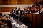 Vindere. Kevin Thrams, Philipp Götz og Christoph van de Sand tog sejren med deres bud på en kommunikationsstrategi til Arla. 