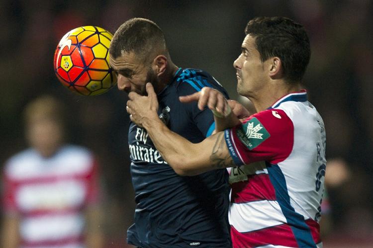 føring. Karim Benzema bragte Real Madrid foran med 1-0 efter en halv times spilletid. 