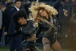 Beyonce stod for underholdningen i pausen. 