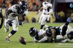 Denver Broncos’ Danny Trevathan i aktion i anden halvleg. 
