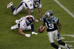 Carolina Panthers’ Ted Ginn Jr. i aktion i anden halvleg. 