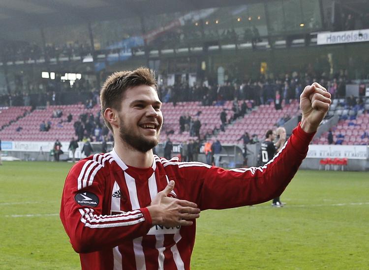 Dobbelt. Den 19-årige fra Litauen har scoret fire gange de seneste tre gange. To mål mod Sønderjyske blev fulgt op af to pletskud i topkampen mod FCM i lørdags. 