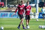 DUELLEN. Robin Olsen (tv.) er den ældste af de to målmænd, som kæmper om Stephan Andersens plads. Thomas Kaminski er 23 og 3 år yngre end Olsen, der er hentet i Frank Arnesens Paok i Grækenland. 
