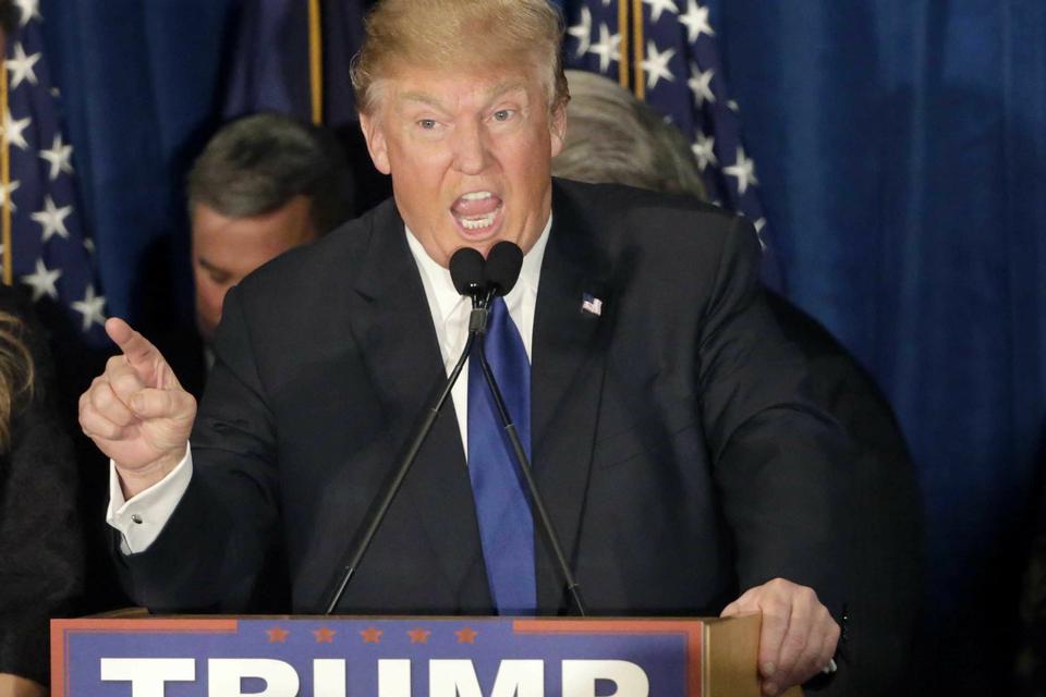 Donald Trump takker sine vælgere. 