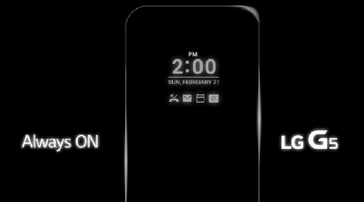OPLYSNING. LGs nye smartphone kan have skærmen tændt hele tiden, angiveligt uden at det koster på batterifronten (Foto: Screenshot/LG). 