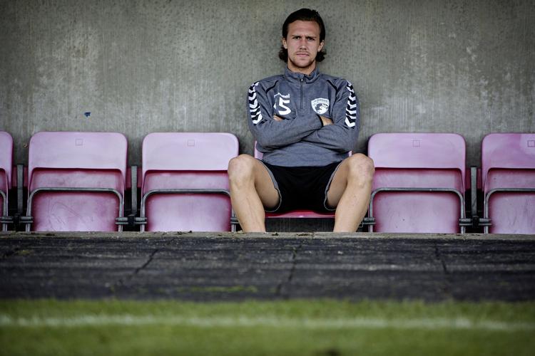 succesjagt. Efter en svær tid i Brøndby er angriberen Brent McGrath tilbage i Danmark og imponerer for Fredericia. Foto: Martin Lehmann 