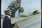 'The daring french aeronaut' hedder dette foto fra 1913. Det forestiller  franskmanden Alfred Pegoud, der som den første foretog et faldskærmsudspring fra et fly i  250 meters højde i 1913. Han blev siden dræbt under Første Verdenskrig i 1915 under et slag der udspillede sig i luften over Montreux-Chateau i  Alsace. 
