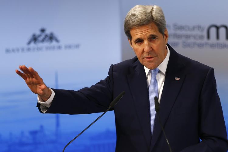 Sikkerhedskonference. Den amerikanske udenrigsminister John Kerry sætter sin lid til fredsplan for Syrien. 