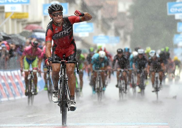 Jubel. Philippe Gilbert har ikke vundet så tidligt på året siden 2011. 