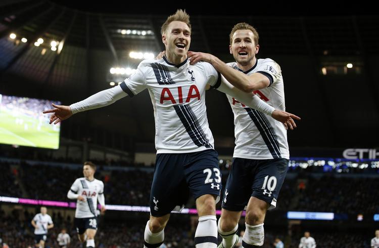 Matchvinder. Christian Eriksen scorede sit femte sæsonmål, da han sikrede Tottenham sejren over Manchester City. 