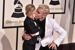 Jaxon  Bieber og Justin Bieber ankommer til Grammy-uddelingen. 