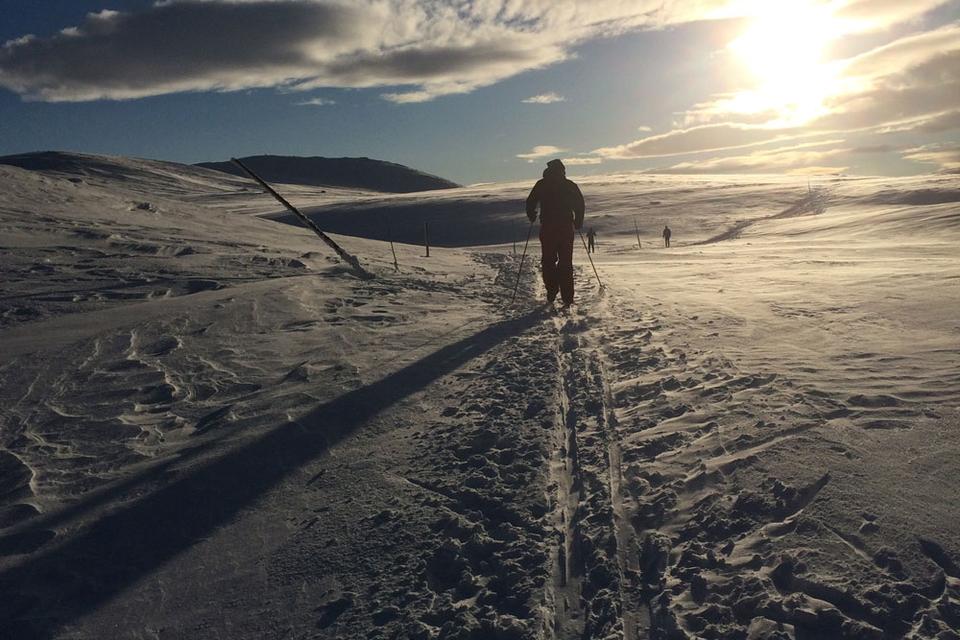 Smukt. Nesbyen, Trommenatten, Norge. 1.176 meter over havet. Præpareringsmaskinen var gået i stykker de sidste få kilometer til toppen, men vejret var fantastisk. Sol, frost, grøn Swix og nyfalden sne. Langt fra liftens larm og absolut en af de bedste langrendsture man kan ønske sig. 