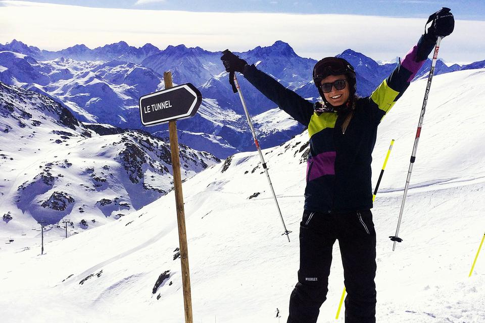 Alperne. Vibe Aagaard er i franske Alpe D'Huez i denne uge. 