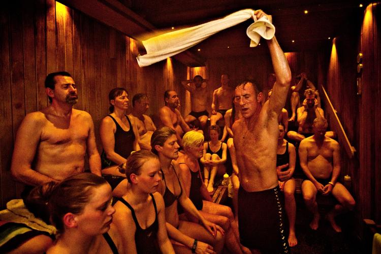 Populært. Saunagus er blevet mere og mere populært de seneste par år - her i Bellahøj Svømmehal sidste år. 