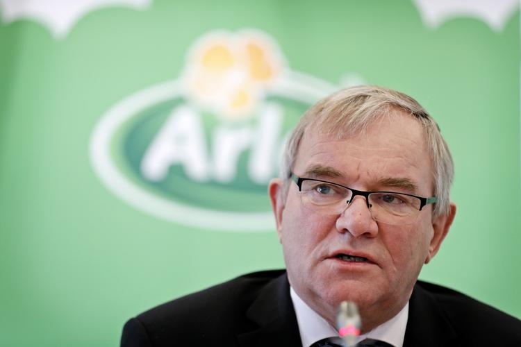 Pressemøde. Arla afholdt i dag pressemøde. Her ses Åke Hantoft, der er bestyrelsesformand. 
