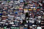 Slumkvarteret Alemao Favela i Rio de Janeiro, Brasilien. 