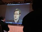 EKSIL. Fra sit eksil i Rusland holder Snowden løbende foredrag over nettet for sine mange følgere over hele kloden. I nat var det et foredrag for følgerne i delstaten New Hampshire. 