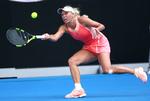 SLID. Intet er nemt for Caroline Wozniacki i øjeblikket inden for stregerne. 