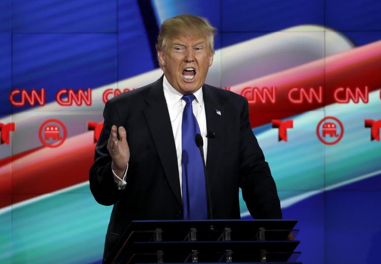 Favorit. Der blev råbt meget under nattens tv-debat - blandt andet fra Donald Trump. 