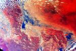 Australien set fra rumstationen er et festligt syn. 