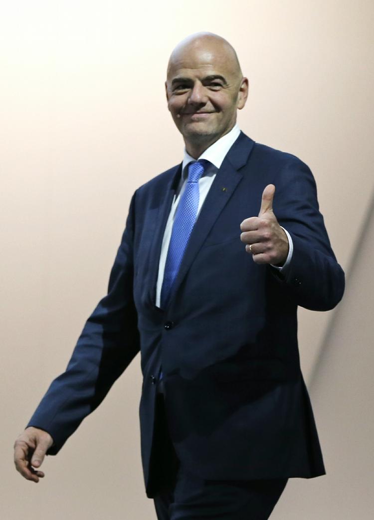 Vinder. 115 medlemslande pegede til sidst på Gianni Infantino. 