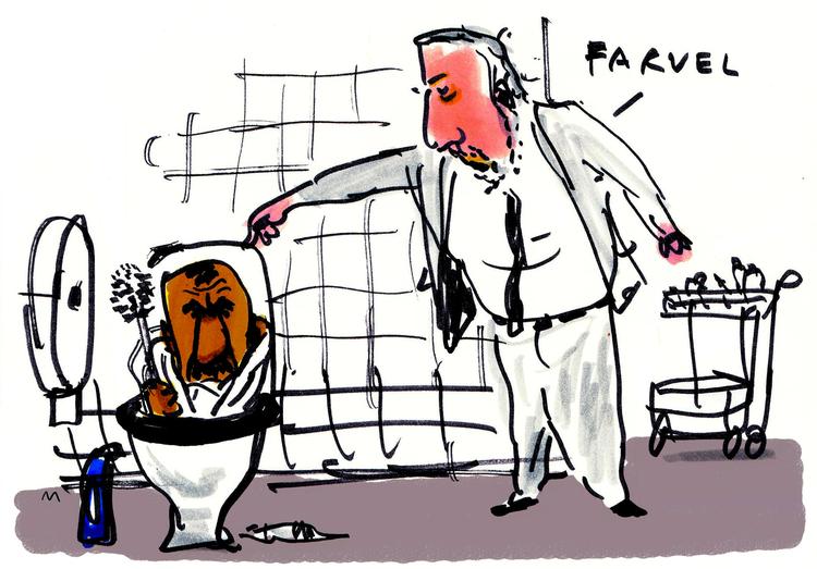 Presset. Politiken-tegner Mette Dreyer giver sit bud på, hvordan situationen ser ud for mange indvandrere. 