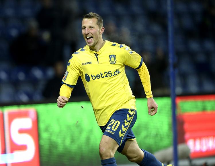 Matchvinder. Brøndbys Kamil Wilczek sørgede for 1-0-sejren over Hobro. 