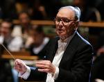 Morricone, der blev 80 10. november, er stadig aktiv som komponist og dirigent. Arkivfoto. 