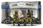 Fastlåst. På trods af to års vestlige sanktioner fortsætter Ruslands præsident, Vladimir Putin, sin slet skjulte militære støtte til separatisterne i det østlige Ukraine. 