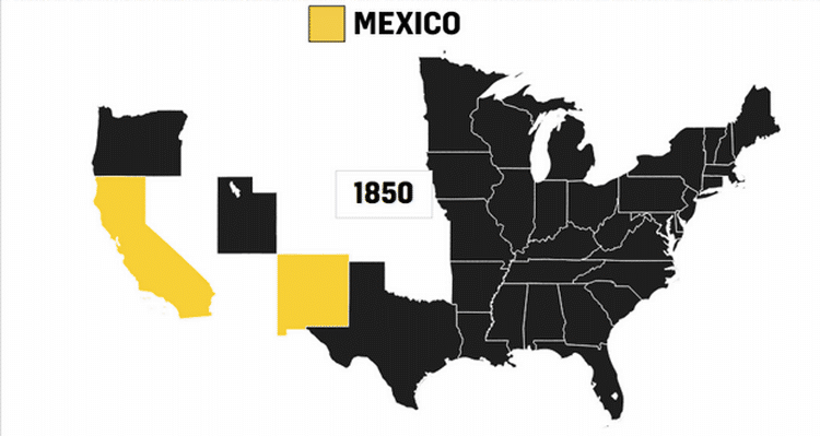 Immigration. Grafikken viser de stater, hvor de fleste indvandrere kommer fra Mexico. Grafik: Tomas Østergreen. 