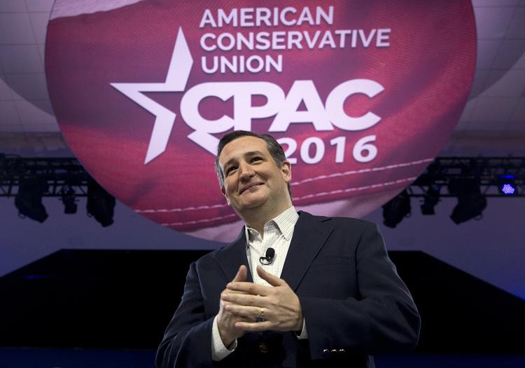 Kandidat. Ted Cruz talte fredag på C-PAC, en slags konservativt folkemøde. 
