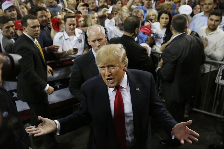 Favorit. Donald Trump fører i den samlede stilling, men han kunne godt bruge lidt ekstra medvind 
