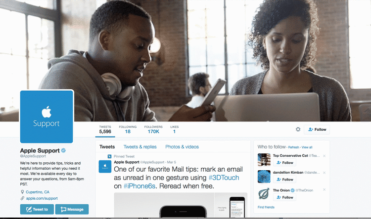 ASSISTANCE. Den nye Twitter-konto fra Apple Support bruges allerede heftigt til tips, tricks og direkte hjælp til brugerne (Foto: Screenshot/Twitter) 