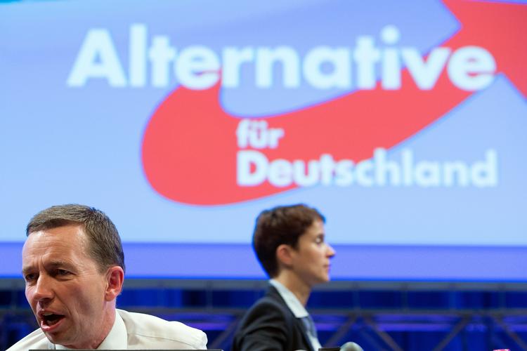 Valgkamp. Det højrepopulistiske part 'Alternative für Deutschland' ligger i meningsmålingerne til at slå igennem for alvor i tysk politik. 