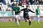 0-0. Johan Absalonsen (th) i nærkamp med Jeppe Grønning. 