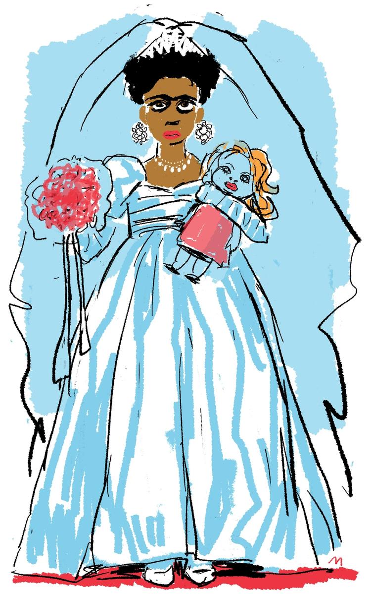 Barnebrud. Tegning: Mette Dreyer 