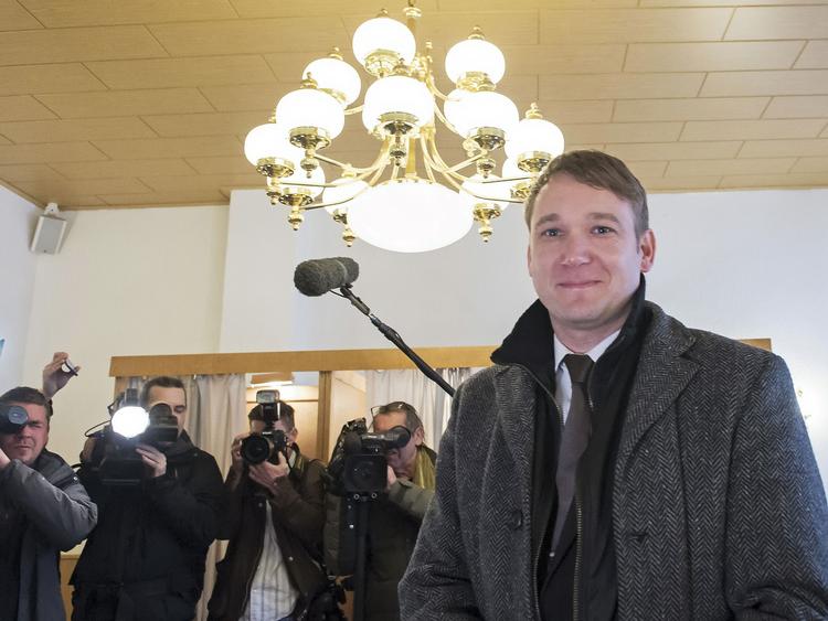 Valg. Andre Poggenburg fra Alternative für Deutschland har fået mange stemmer. 