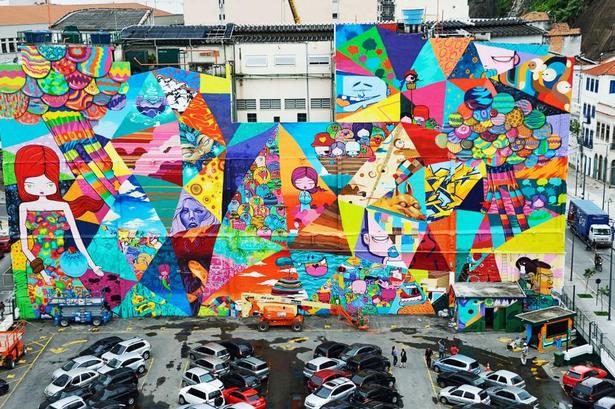 GADEKUNST. Tomaz Viana skaber liv og glæde på Rua Sacaduran Cabral ved havnen i Rio. Foto: Rodgério Fonseca 