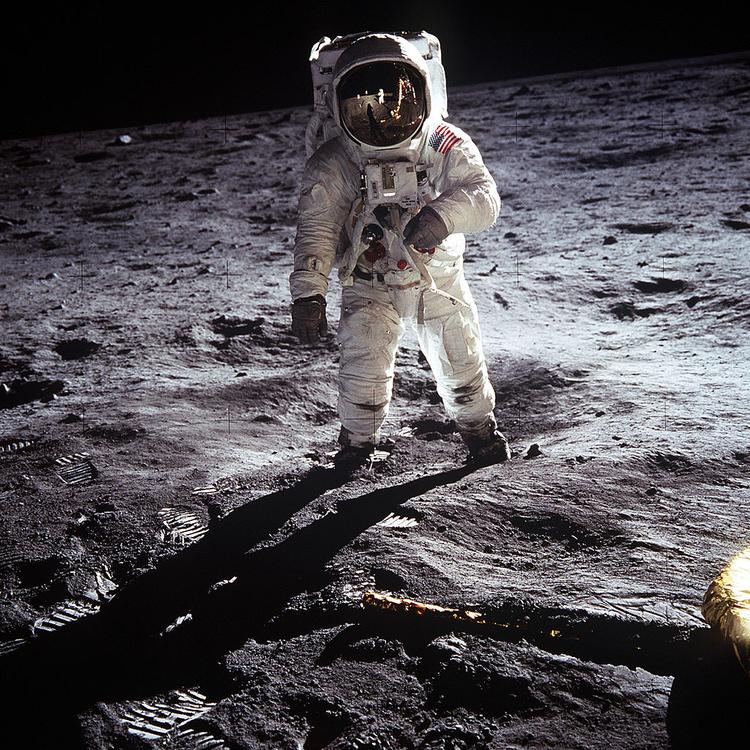 Ikon. 'Buzz' Aldrin - anden mand på Månen. 
