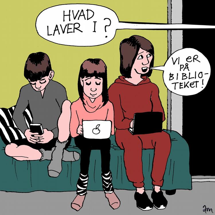 Tegning.  Anne-Marie Steen Petersen 