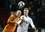 spilleklar. Det er endnu uvist, om Christian Keller  (tv.) er med i næste kamp for Randers 3. april. 