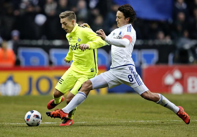 1-0. Casper Nielsen (tv) blev skiftet ind og endte som dansk matchvinder for U21-landsholdet efter uventet modstand fra Luxembourg. 