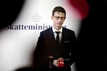 Pressemøde med skatteminister Karsten Lauritzen (V) i 2015. 