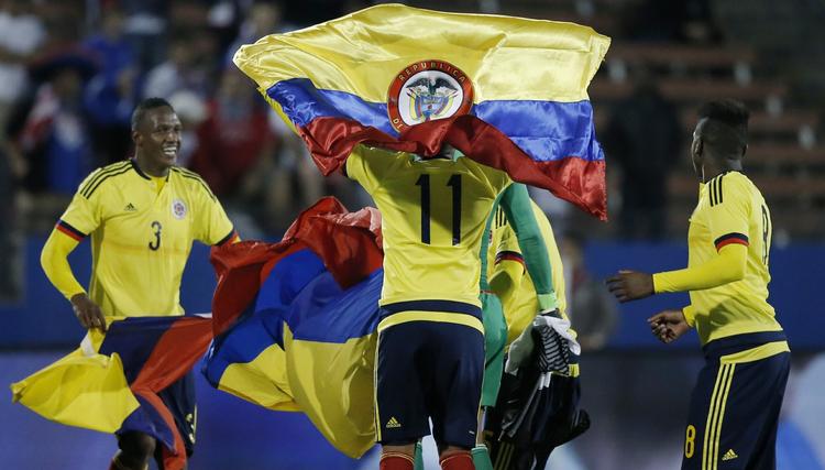 Jubel. Ligesom det danske hold, så er det 24 år siden Colombia har deltaget i fodbold ved OL. 